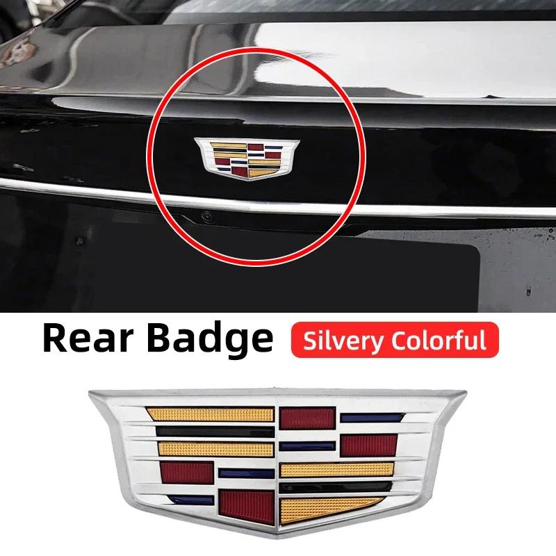 AABHT1 1PCS ABS for Cadillac Logo CT4 CT5 CT6 XT4 XT5 XT6 ATS XTS Car Front Center Grille Emblem Rear Trunk Badge Sticker Accessories