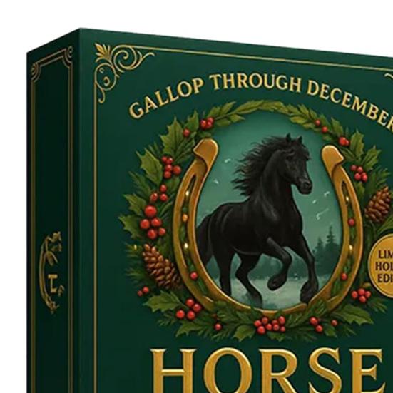 Horse Advent Calendar 2025 24 Days Christmas Countdown Calendar with 24 2D/3D Horse Ornaments Holiday Gift for Horse Lovers Collectors