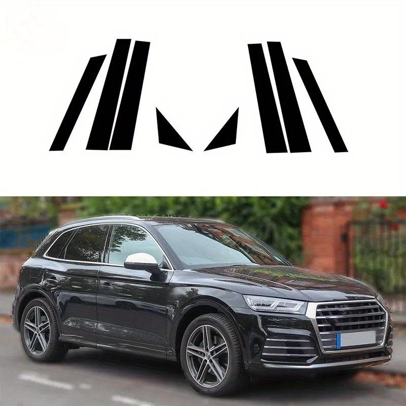 6pcs Car Window Pillar Posts Decal Cover Stickers for Q5 80A 2018 2019 2020 2021 Exterior Accessories