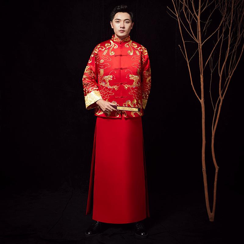 2025 Show He Bridal Gown: New Style Chinese Wedding Dress, Embroidered Maternity Gown, Toast Dress
