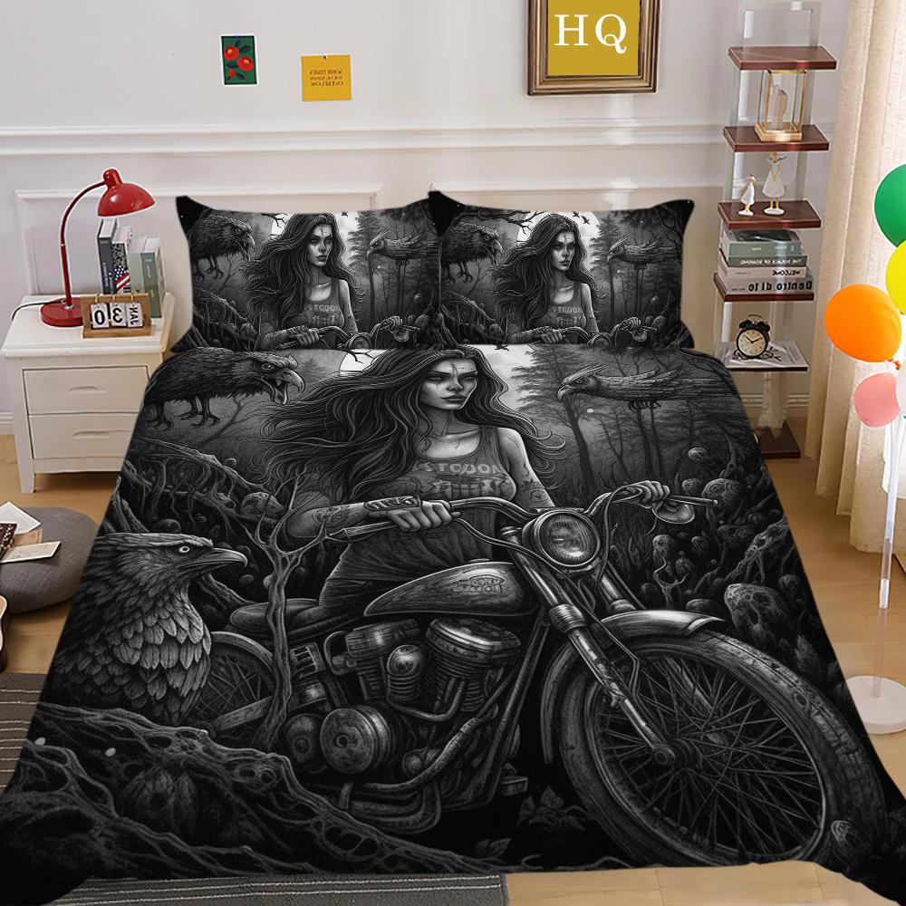 3D Красота Череп Печати Постельная Одежда Твин Размер Полиэстер Покрывала Подростковый Дизайн Модный Домашний Текстиль