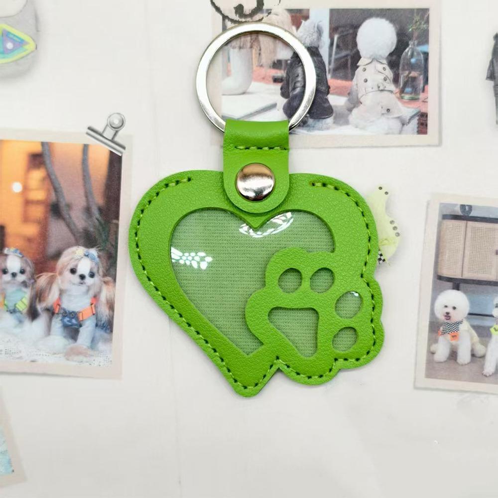 PU Leather Pet Hair Key Chain Portable Memorial Key Chain Pet Hair Storage Bag Pet Loss Memorial