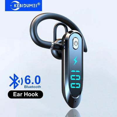 P12 Bluetooth 6.0 Наушник LED Дисплей Беспроводные Наушники Спортивная Гарнитура с Шумоподавлением и Цифровым Дисплеем Вкладыш для Смартфонов
