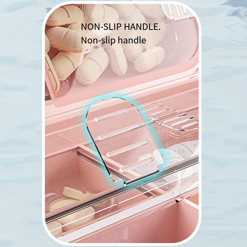 Small&Large Size Weekly Pill Box Portable Pill Dispenser Vitamin Container Travel Essentials