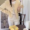 Small Fragrance Single-breasted Woolen Jacket Women's Autumn Retro Temperament Small Man Cropped Top