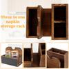 Винтажная деревянная подставка для салфеток, держатель для соли и перца, подставка-органайзер для фермерской кухни, столовой