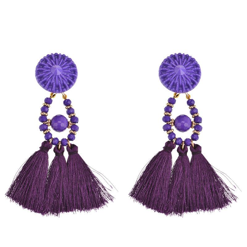 Панк Большие Серьги-кольца с длинной кисточкой для женщин девушек стимпанк клипсы для ушей панк-стиль серьги кольца для ушей