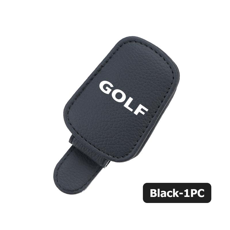Valve Stems Caps Car Mounted Sun Visor Glasses Clip Leather Eyeglasses Storage For Volkswagen VW Golf 4 5 6 7 Polo Jetta Sagitar ze1