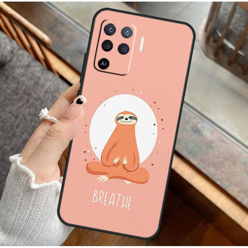 Забавный Милый Ленивец Чехол Для Телефона Для Oppo A38 A58 A74 A15 A80 A60 A40 A94 A54 A98 A78 A18 A16 A76 A96 A17 A77 A57S