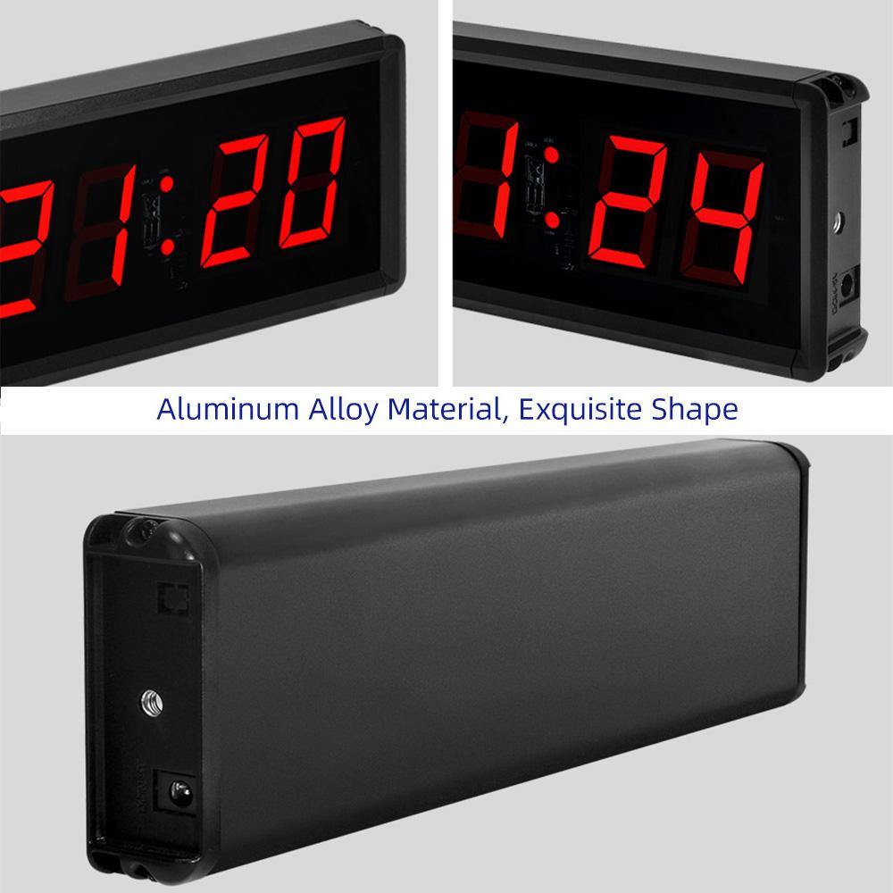 Таймер для спортзала Секундомер Пульт дистанционного управления 1,5 дюйма из алюминиевого сплава с акриловой панелью Пользовательская настройка времени