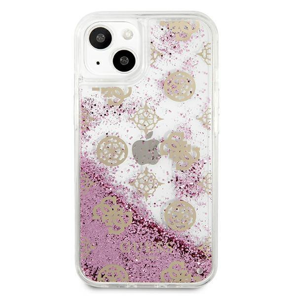 Etui do iPhone 13 mini Guess Liquid Glitter Różowe