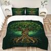 3pcs Nature Growth Soft Comfortable Bedding set, For Bedroom, Guest Room And Dorm, All - Season Use, High-Definition Printing134