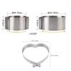 Adjustable Size Cake Mold Cake Making Stainless Steel Chocolate Chip Cookies Muffins Mousse Dessert Cake Decorating Baking Tools