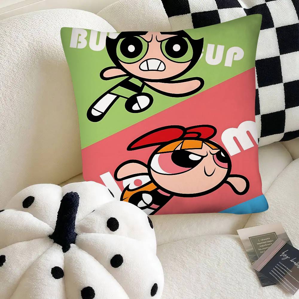 Чехол на подушку Мультяшные Звездные Девочки Сила П Powerpuffs Квадратная Подушка Спальня Диван Подушка для Отдыха и Комфорта Автомобиль Домашний Декор