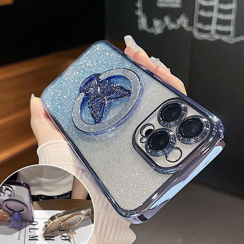 Чехол-подставка для телефона с кольцом-бабочкой для MOTOROLA Moto G73 G53 G23 G13 G82 G84 G54 5G G72 G62 G52 G42 G32 G22 G60S G60 G31 G41