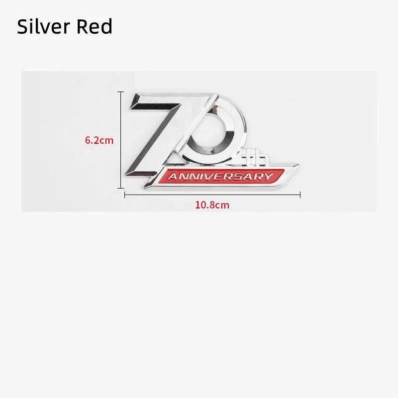 3D ABS 70th Anniversary Logo Car Side Fender Rear Trunk Emblem Badge Sticker Decals For Toyota Land Cruiser LC200 LC300 FJ200