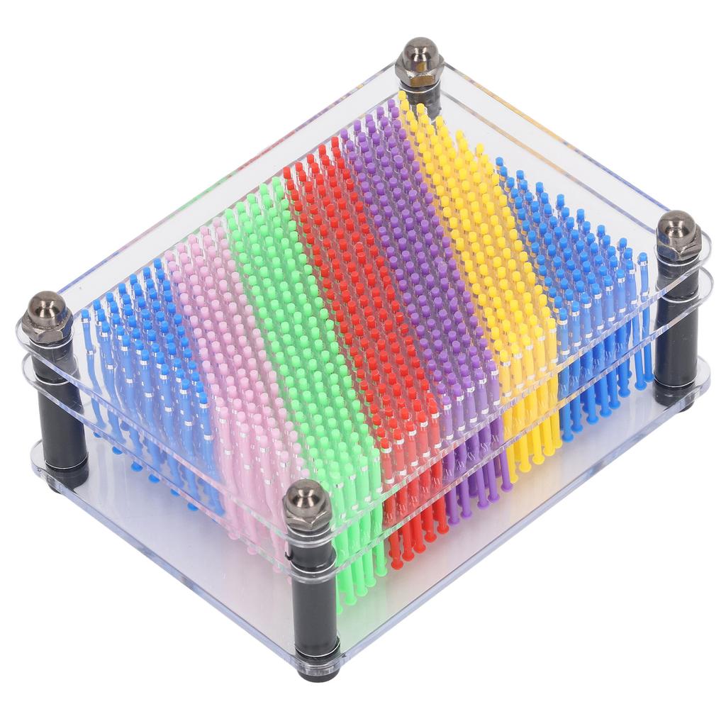 3D Pin Art Toy Colorful Plastic Pin Art Board 3D Needle Art Toy for Kids Children Gift White