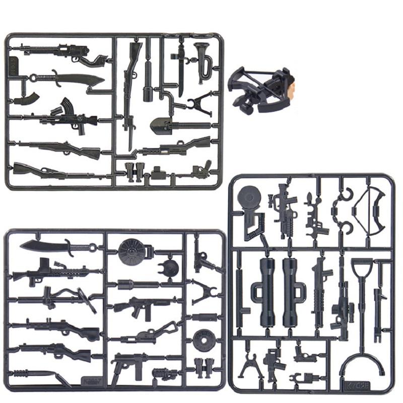 Rifle Machine Gun Weapons Pack SWAT Specia Force Mini Figure Gun Building Blocks Kit Bricks Sets Arms Model Kids Toys