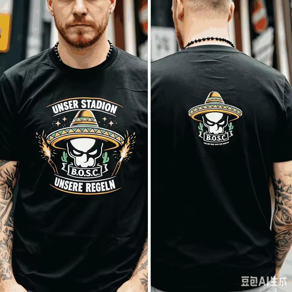 Hot Sale Rock Böhse Onkelz BOSC Sombrero Skull Graphic T‑Shirt Unisex Hip Hop Oversized Tshirt Streetwear Punk Gothic T-shirts
