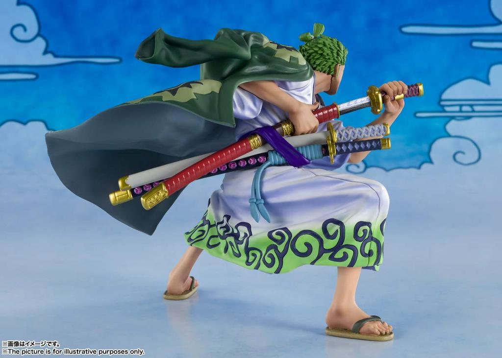 TAMASHII NATIONS Figuarts ZERO ONE PIECE Ророноа Зоро 110 мм окрашенная готовая фигурка (Зорожуро) приблизительно. ПВХ и АБС