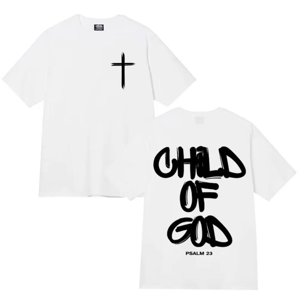 Summer New Edition Bible Christian Doctrine Jesus Pattern Unisexs Clothes Tshirt Cotton Casual Style Street Retro Trend Versatile
