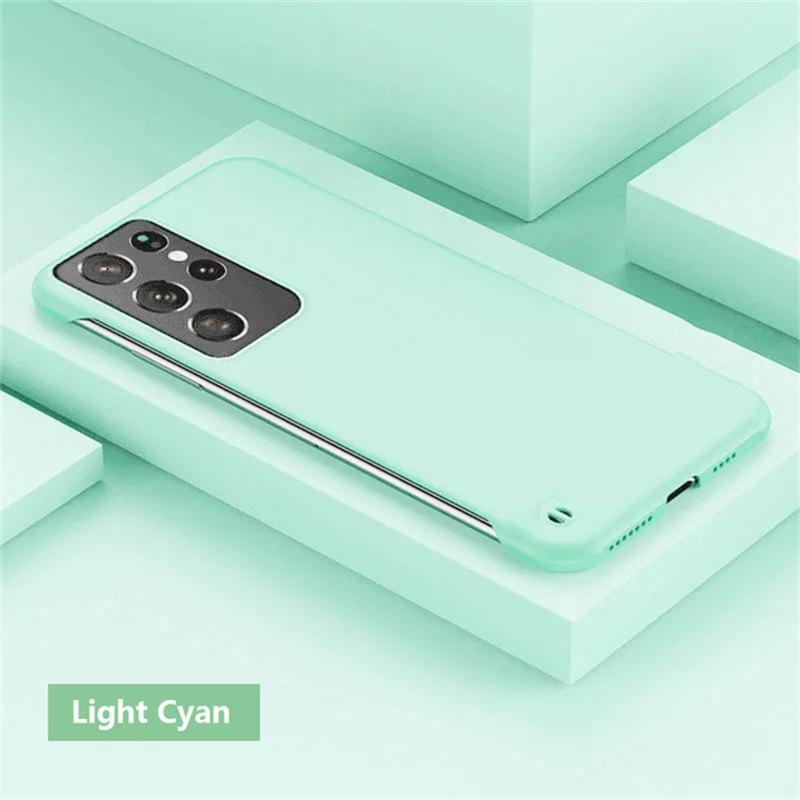 Тонкий жесткий безрамочный чехол для телефона из ПК для Samsung Galaxy S23 S22 S21 Ultra S20 FE S21 Plus, чехол Galaxy Note 20, ультраматовые чехлы