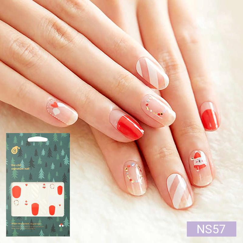 Милые пастельные наклейки для ногтей 24 шт. | Полоски для прессования, Дизайны с кроликом, медведем и звездой, Легко снимаются