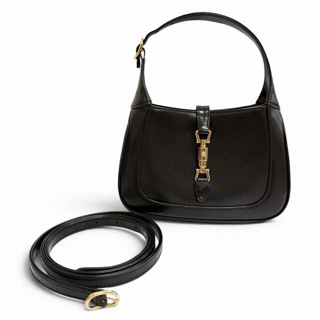 Great GUCCI Shoulder Bag Jackie 1961 Mini Shoulder Bag 2WAY handbag black 637091 Used