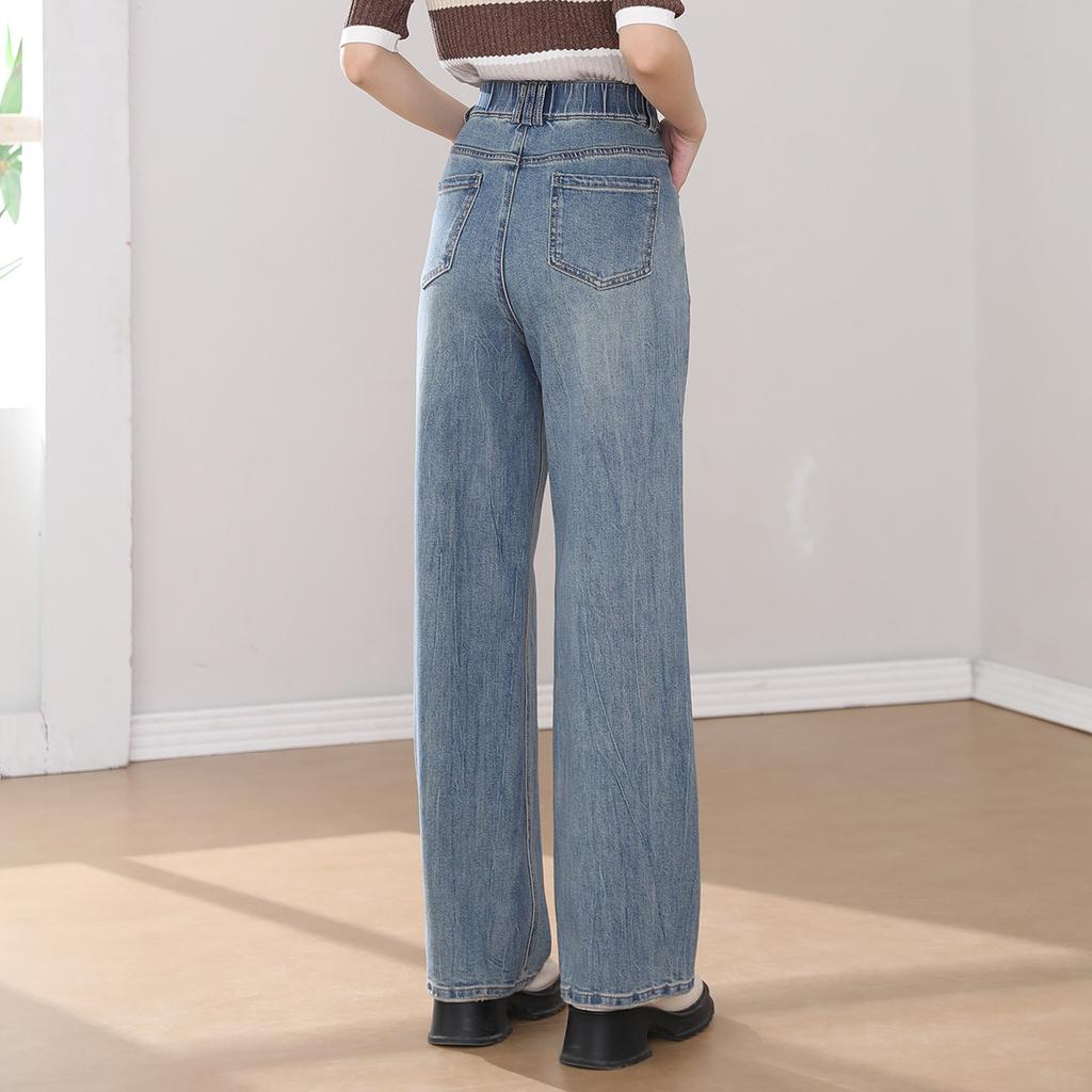 Summer High-Waisted Fashionable Slimming and Age-Reducing Versatile Jeans with Wide Legs