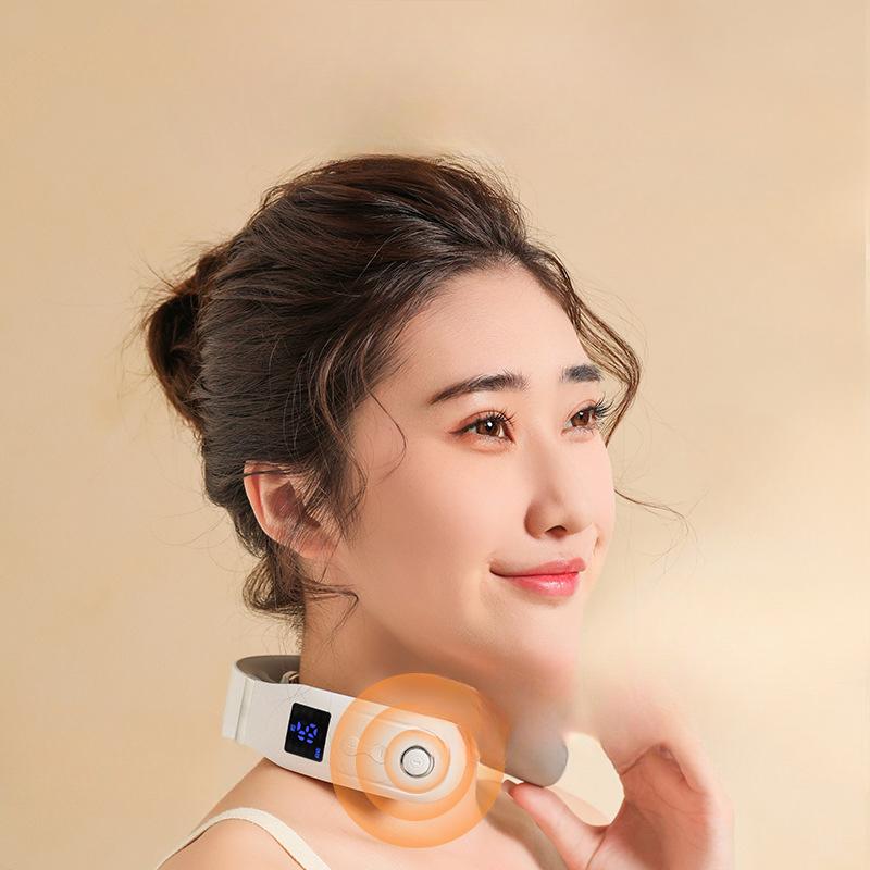 Multifunctional Cervical Massager, Household Neck Protector, Heated Mini Pulse Physiotherapy Device, Neck Massager