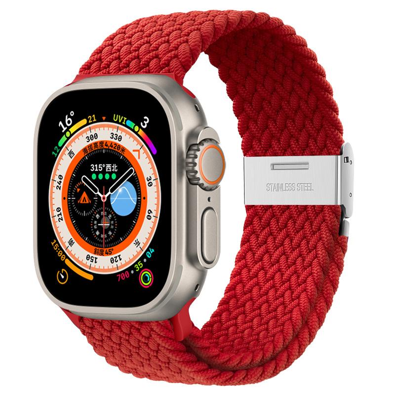 Плетеный solo loop Ремешок Для Apple watch Ultra2 ремешок 49мм 45мм 44мм 40мм 41мм 42мм 46мм correa bracelet серия 8 7 se 6 9 3 10 11