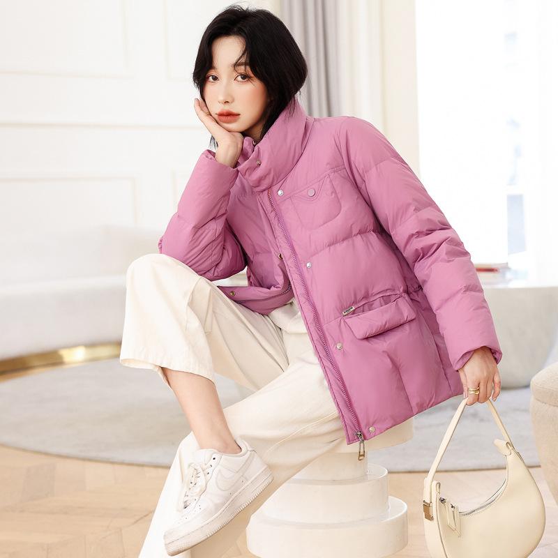 Короткая куртка-пуховик женская 2024 новая зимняя женская одежда свободная повседневная 90 пуховая куртка-пуховик