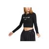 Sportswear Chill Knit Short Sleeve Fitted Crew Neck Sports Sweater Women Tops Black FZ2859-010