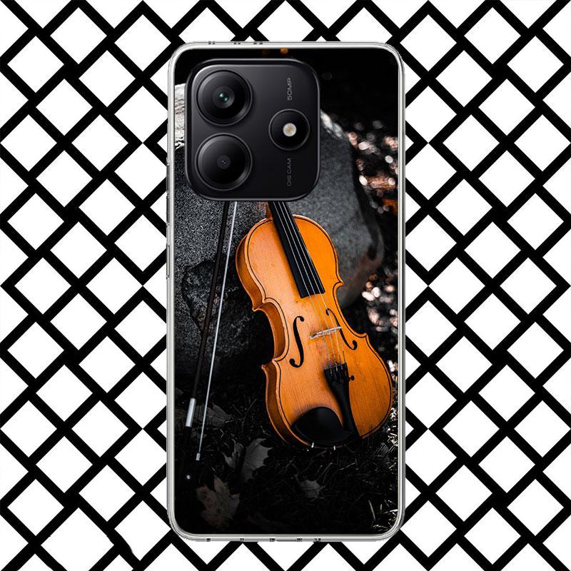 Чехол для телефона с рисунком скрипки для Xiaomi Redmi Note 15 14 14S 13 12 12S 11 Pro Plus 11E 11T 11S 10S 5G Мягкий чехол Fundas Redmi Note 14