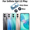Rear Back Camera Glass Lens For Infinix Hot 12 Play Main Camera Cover Protective With Sticker Adhesive Glue Replacement