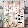 Blackout Curtains 2 Pieces Cut Cartoon Animal Home Interior Curtains for Camera Tulle for Bedroom Shades Partition Curtain Room