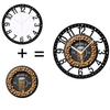 25cm Circular Iron Wall Clock with a Laptop Open Screen