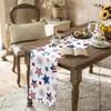 1pc 4th of July Vintage Star Table Runner, Premium Linen 2D Print, Decorative Table Cover for Living Room & Patio, American Flag