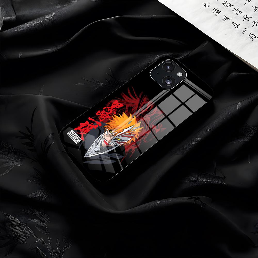 Чехол для телефона B-Bleach для iPhone 17 Pro Max 16 15 14 Pro Max 13 11 Plus Стеклянная крышка