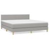 3140465 vidaXL Divan Bed with Mattress Light Grey 160x200cm Fabric