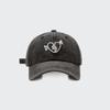 Cotton Embroidered Sun Hat Sunscreen Washed Cotton Peaked Hat Love Heart Baseball Cap  Outdoor