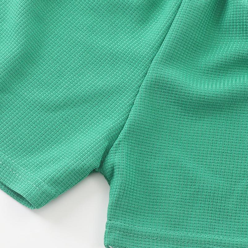 Повседневные детские шорты с коротким рукавом, летняя детская одежда, футболки и штаны для мальчиков и девочек, однотонные спортивные костюмы для детей 1-8 лет