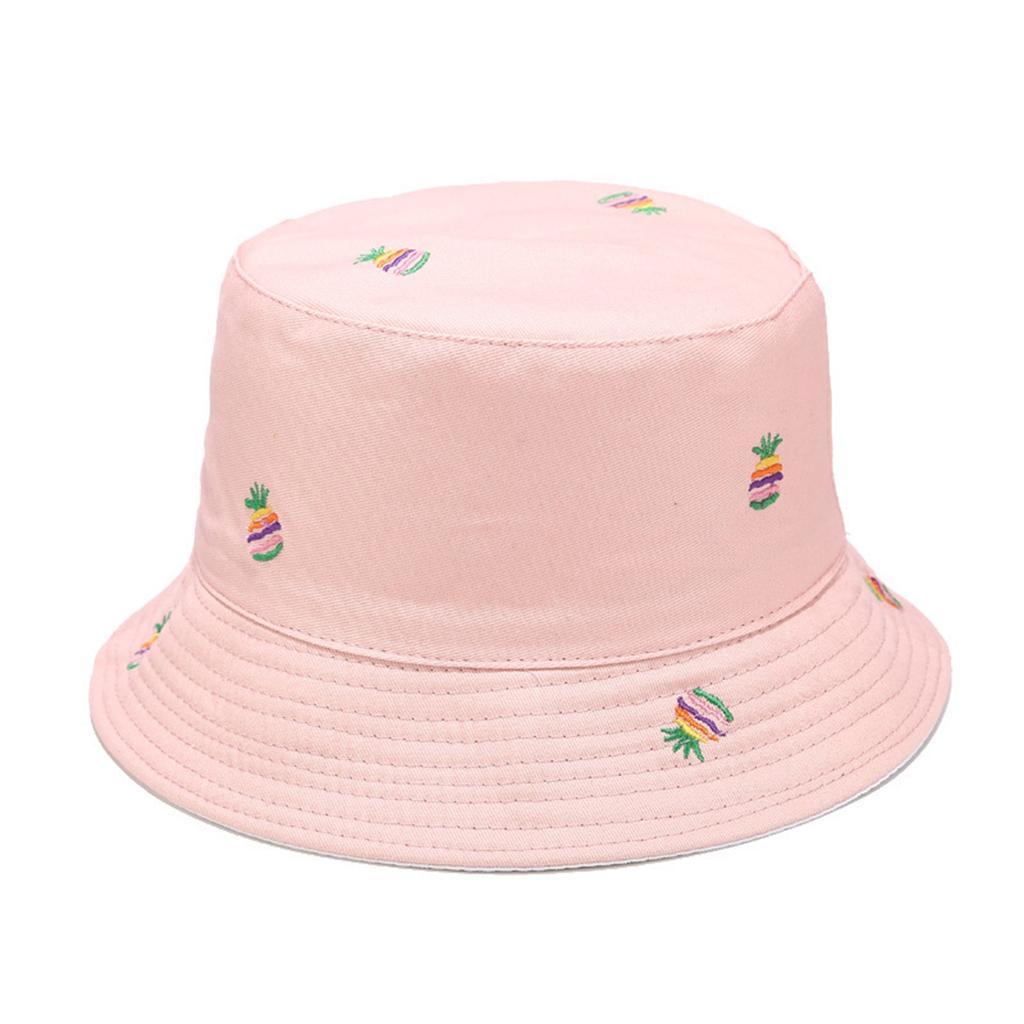Шляпы от солнца для мужчин и женщин, двухсторонние шляпы от солнца с вышивкой ананаса, дорожные панамы
