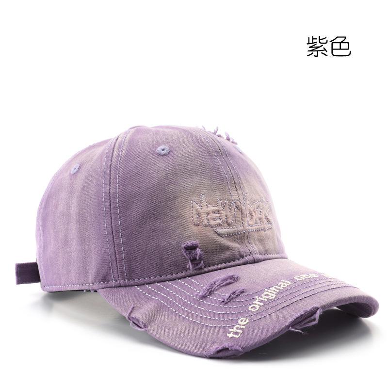 Women's hat with letter embroidery, outdoor men's baseball cap for sun protection and shade
