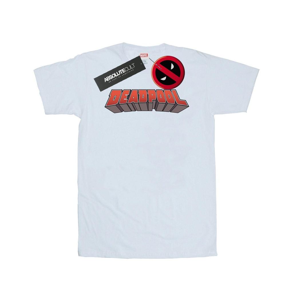 Marvel Mens Deadpool Text Logo T-Shirt