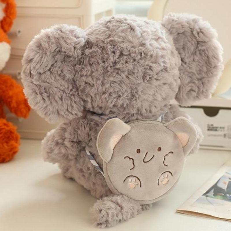 30/45 см милый лисий медведь слон с рюкзаком плюшевая игрушка-сопровождающая мягкие животные мягкая кукла детские игрушки подарок на день рождения