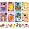 8 Sheets Puzzle Games Kids Stickers DIY Funny Make A Face Dinosaur Animal Monsters Cartoon Sticker Educational Toys