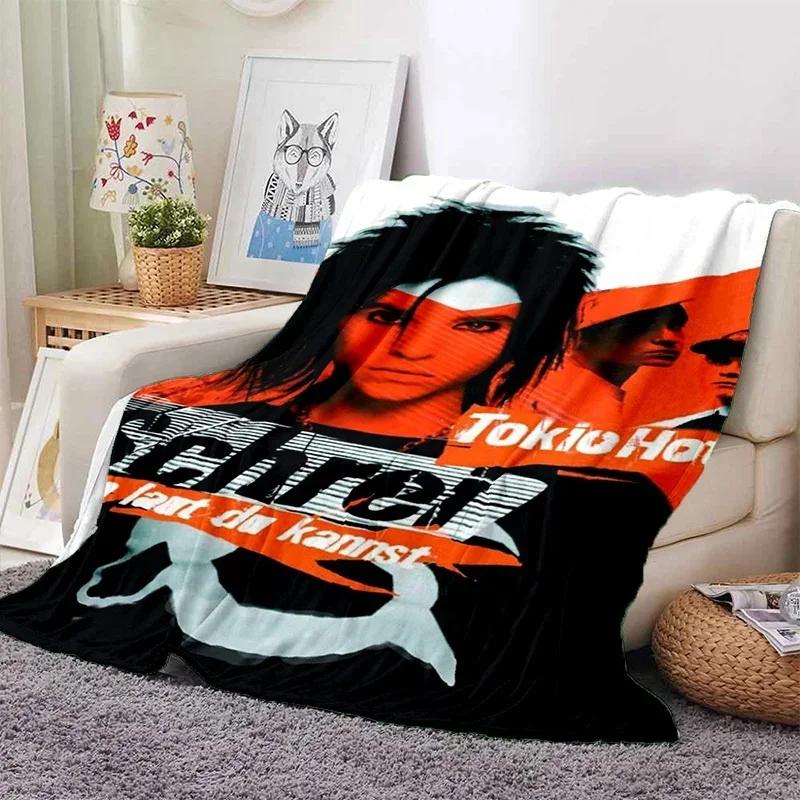 Tokio Hotel Rock Band Printed Flannel Blanket Soft Cozy Kids Blanket for Sofa Bed or Travel Warm Gift Idea for Birthday