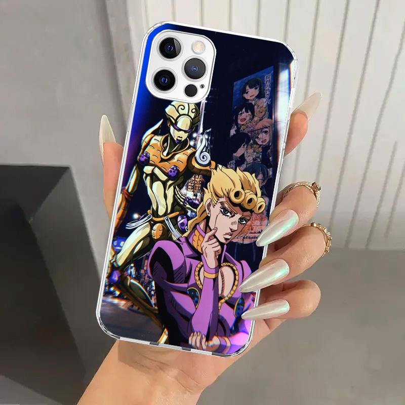 Чехол для телефона JoJo's Bizarre Adventure Golden Wind для iPhone 17 Air 16 15 Plus 14 13 Mini 12 11 Pro Max 16E 7 8 SE 2020 Мягкий Funda P