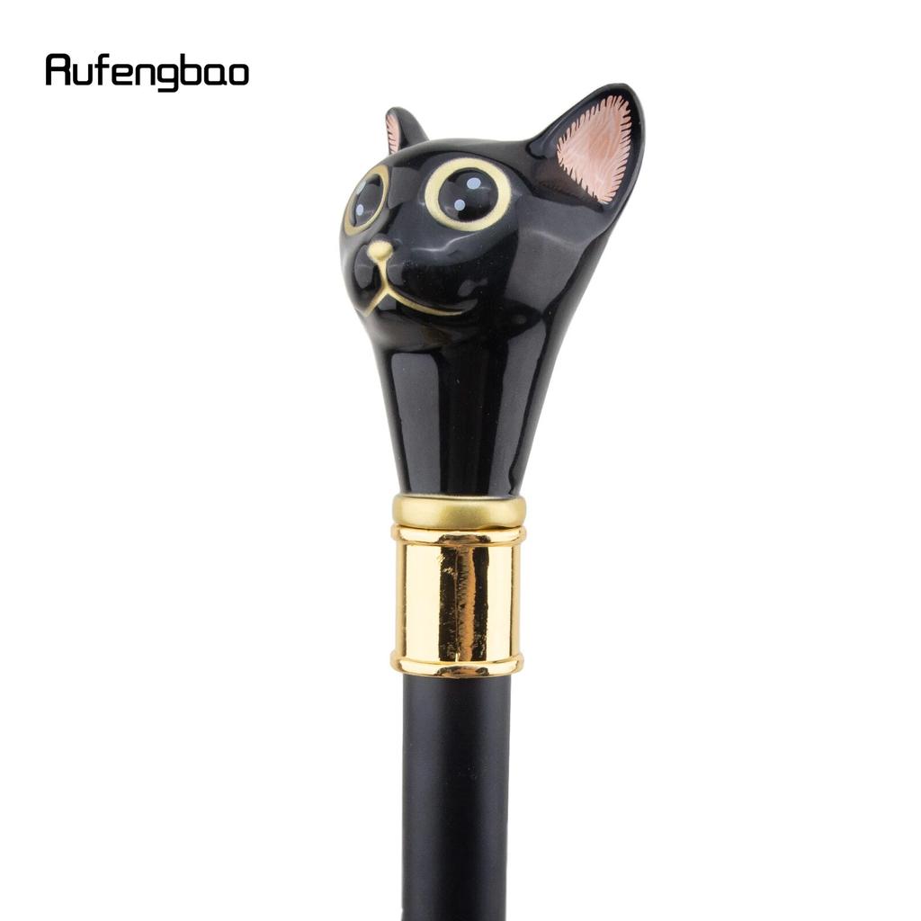 Черный, золотой кот, джентльмен, котенок, трость, модная трость, ручка джентльмена, трость, 93 см
